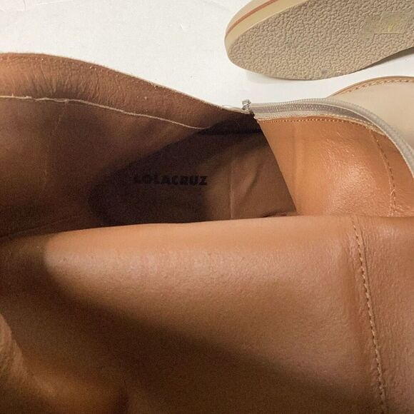 Lola Cruz Anthropologie Tall cream Wedge boot. Size 6 1/2. Retails $420 - Picture 6 of 8